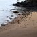 Rocks near a sandy shoreline